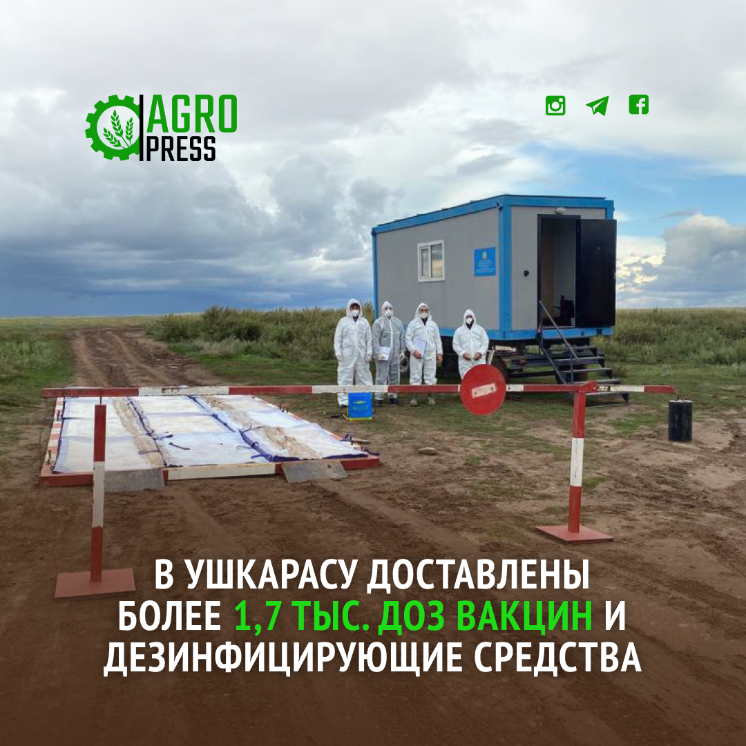 В Ушкарасу доставлены более 1,7 тыс. доз вакцин и дезинфицирующие средства