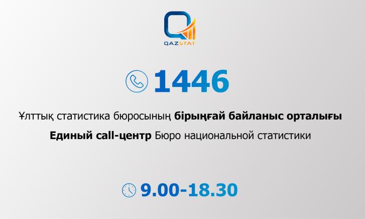 В Бюро национальной статистики Агентства по стратегическому планированию и реформам Республики Казахстан начал работу контакт-центр в который можно дозвониться через единый номер 1446. Данный номер доступен бесплатно, как для городских, так и для мобильных телефонов.