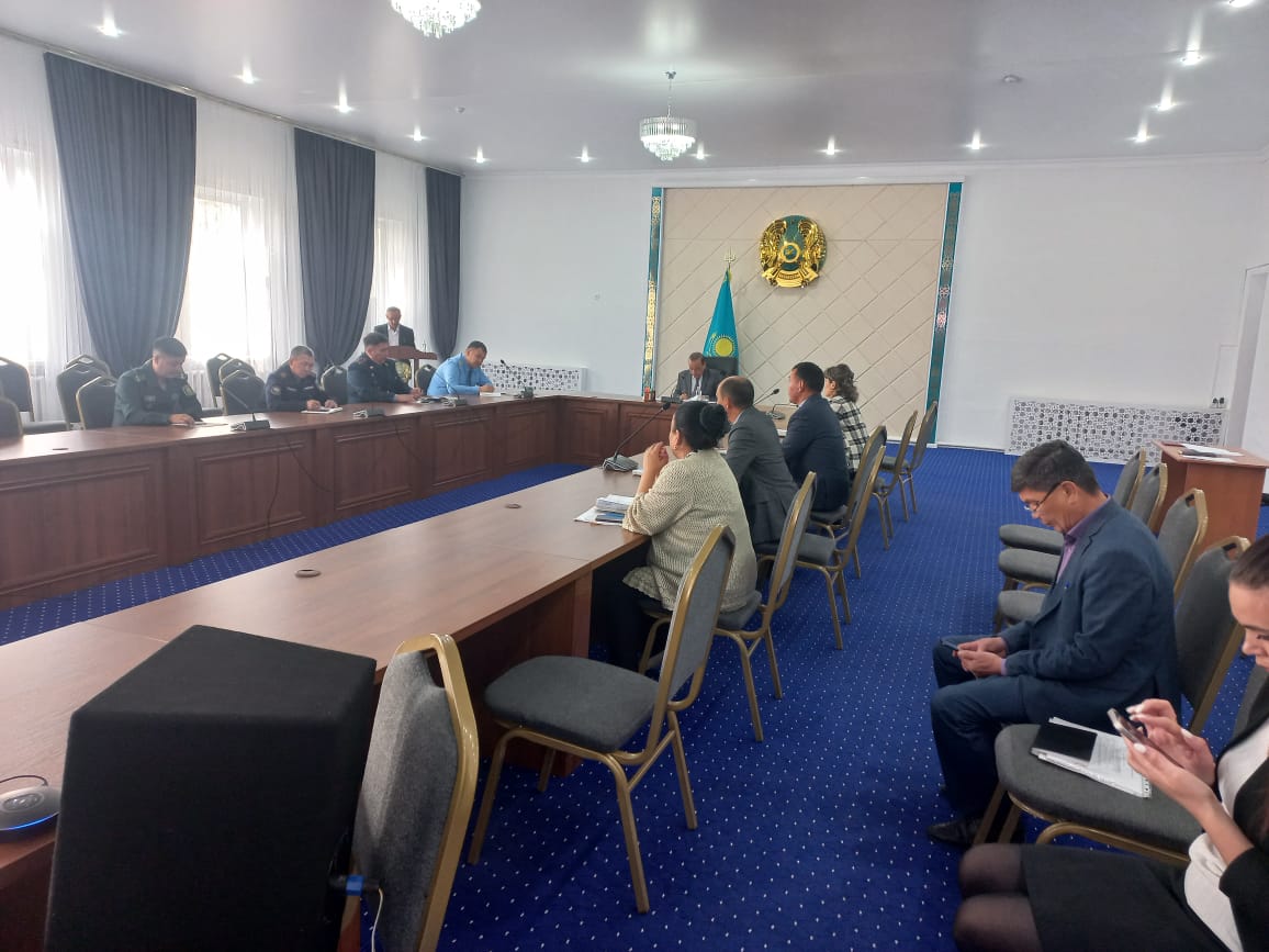 Заседание комиссии по предупреждению и ликвидации чрезвычайных ситуаций при акимате Уалихановского района