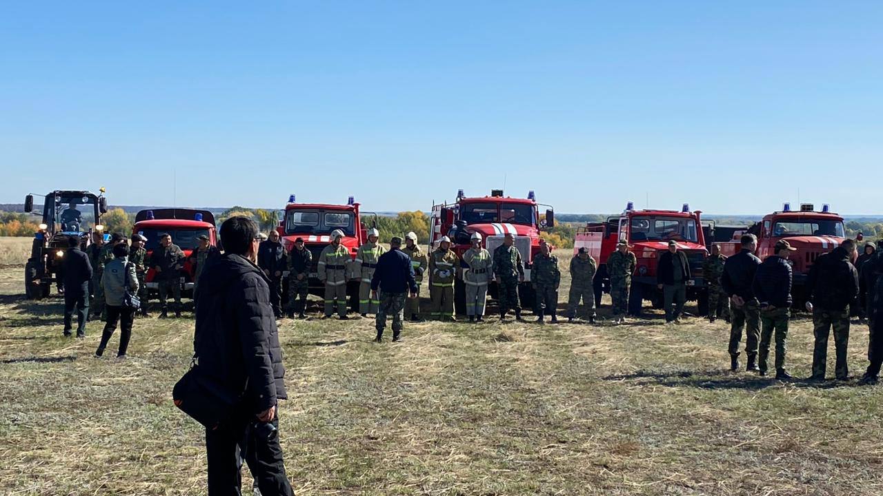 На территории Каштакского лесничества проведено пожарно-тактическое учение