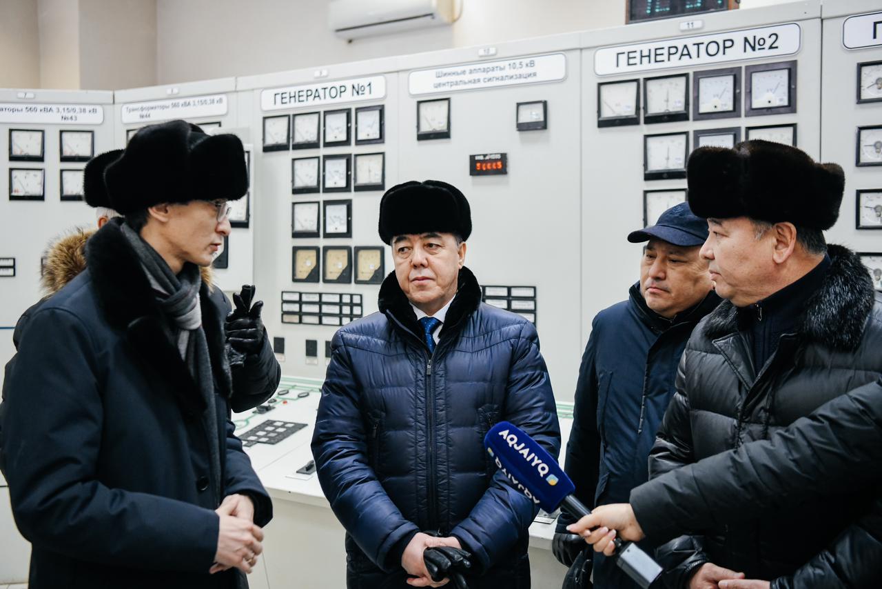 БҚО әкімі Нариман Төреғалиев Оралдағы Жылу-электр орталығының жұмысымен танысты