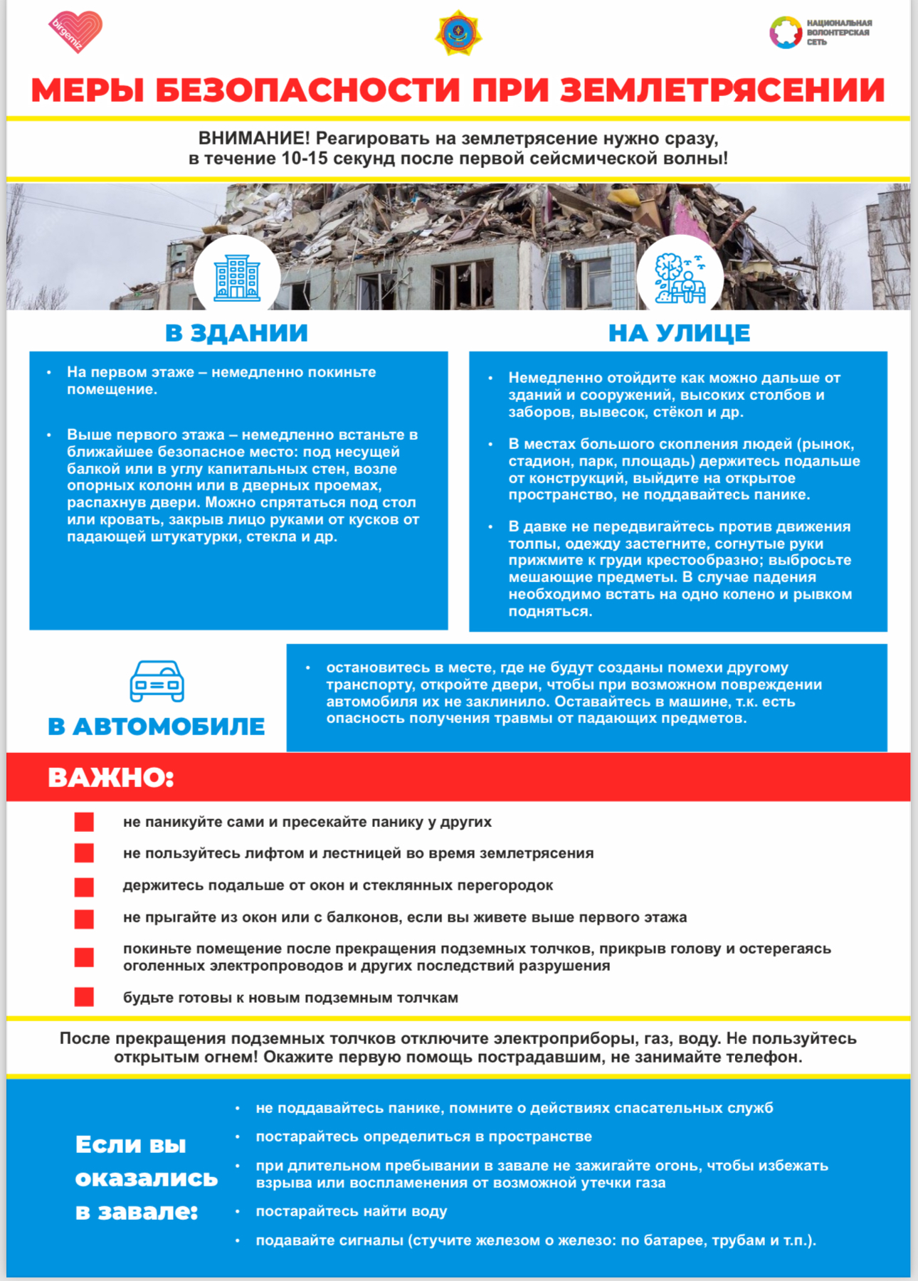 60 секунд безопасности: Правила поведения при землетрясении