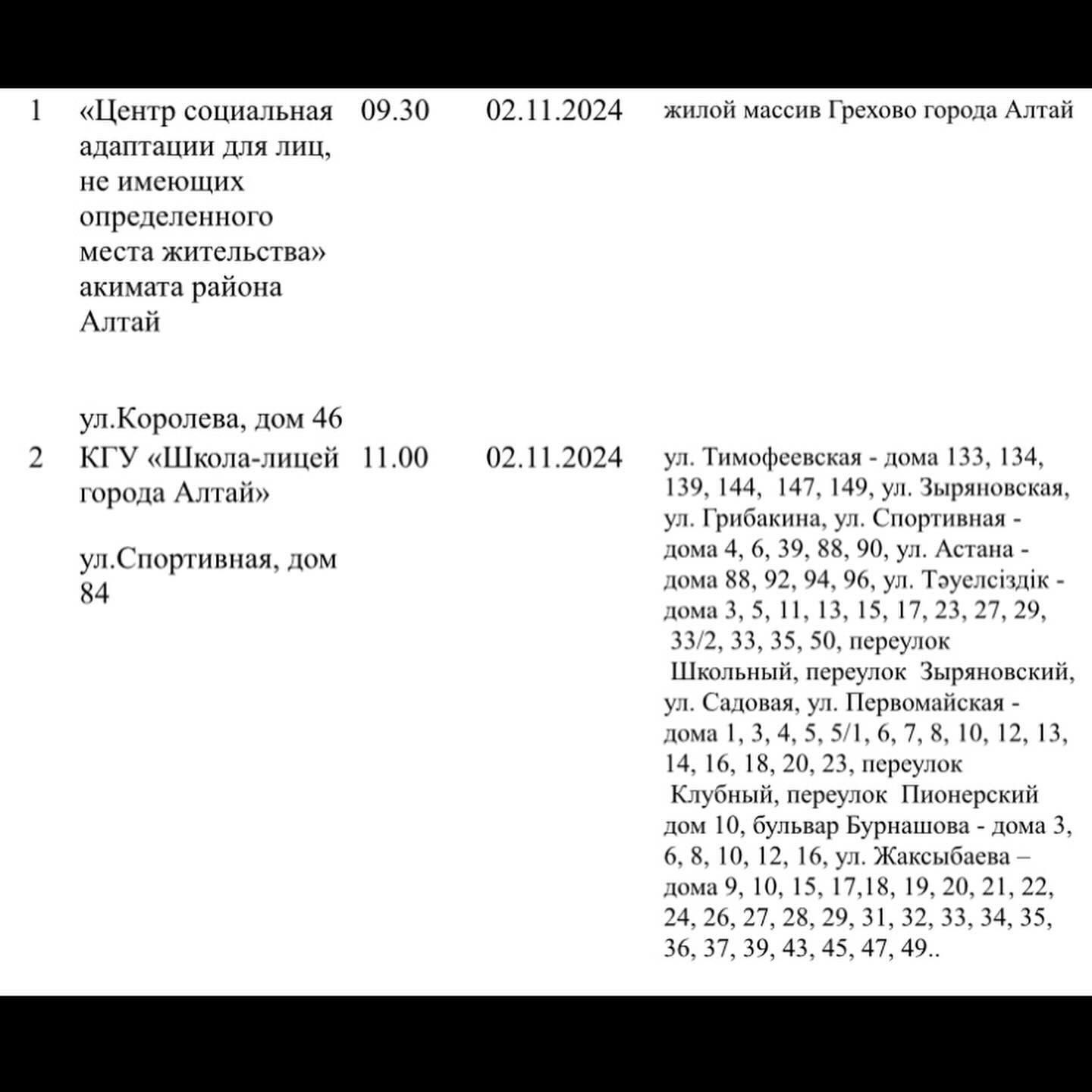 Раздельные сходы