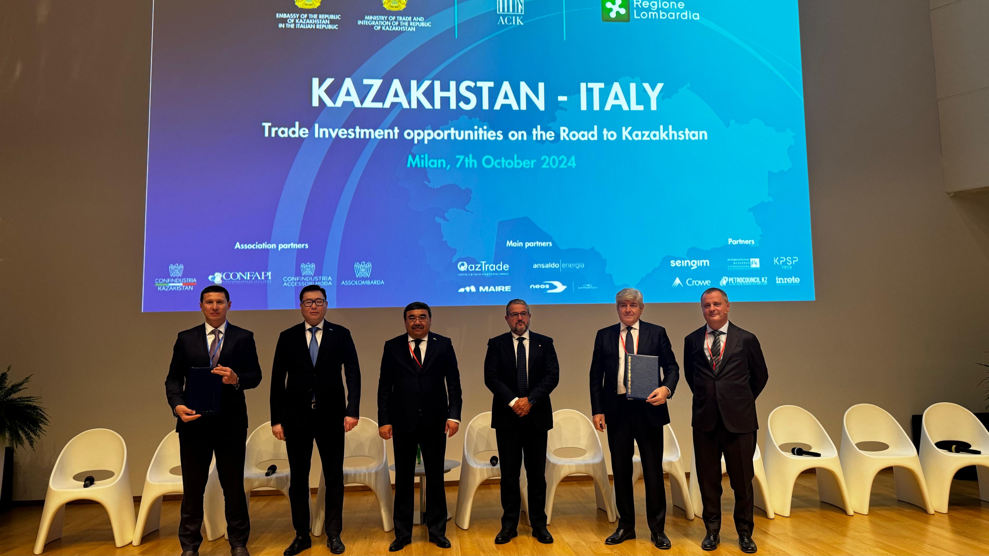Kazakhstan and Italy Strengthen Trade and Economic Relations