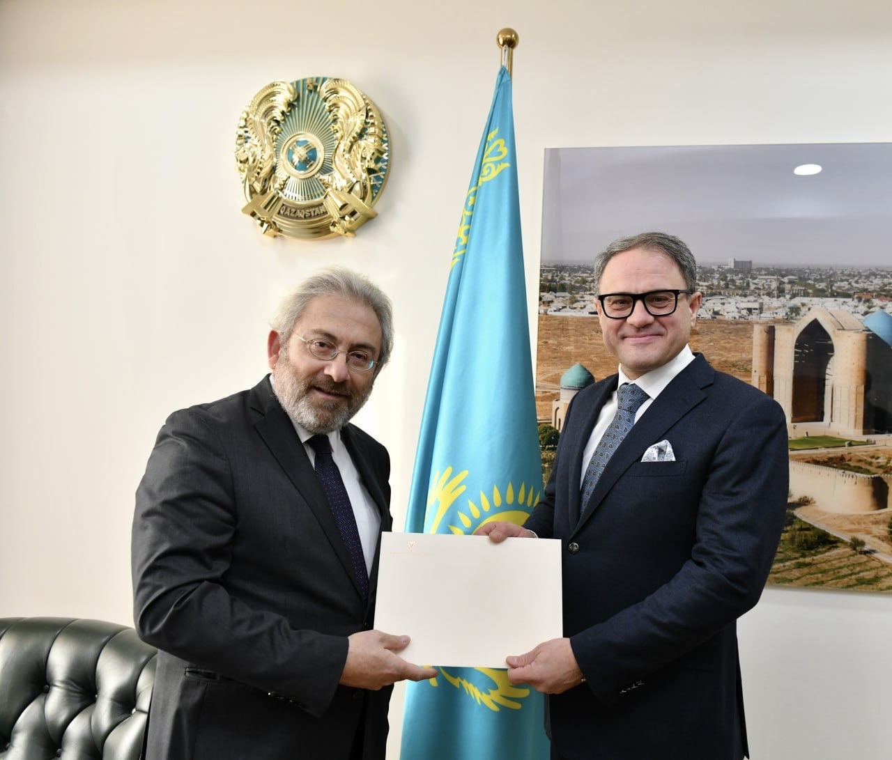 The Ambassador of Cyprus Presented Copies of Credentials at the Kazakh Foreign Ministry