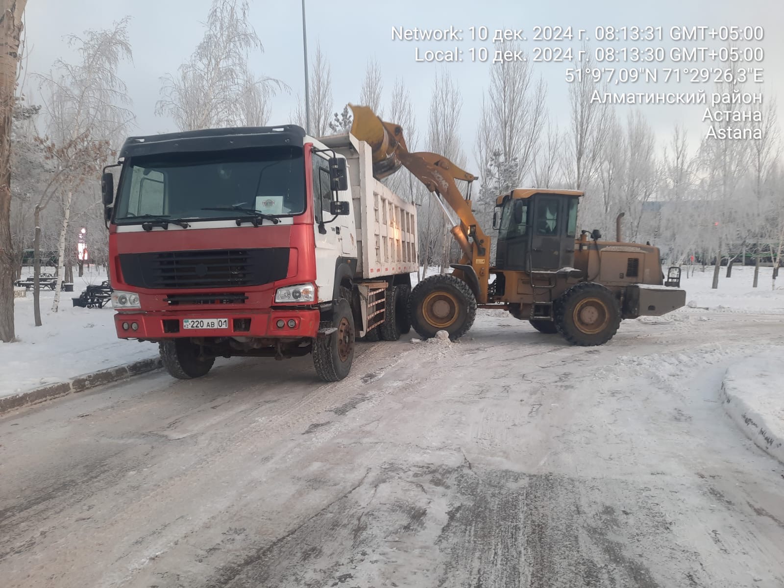 Почти 10 тысяч кубометров снега вывезли из Астаны за одну ночь