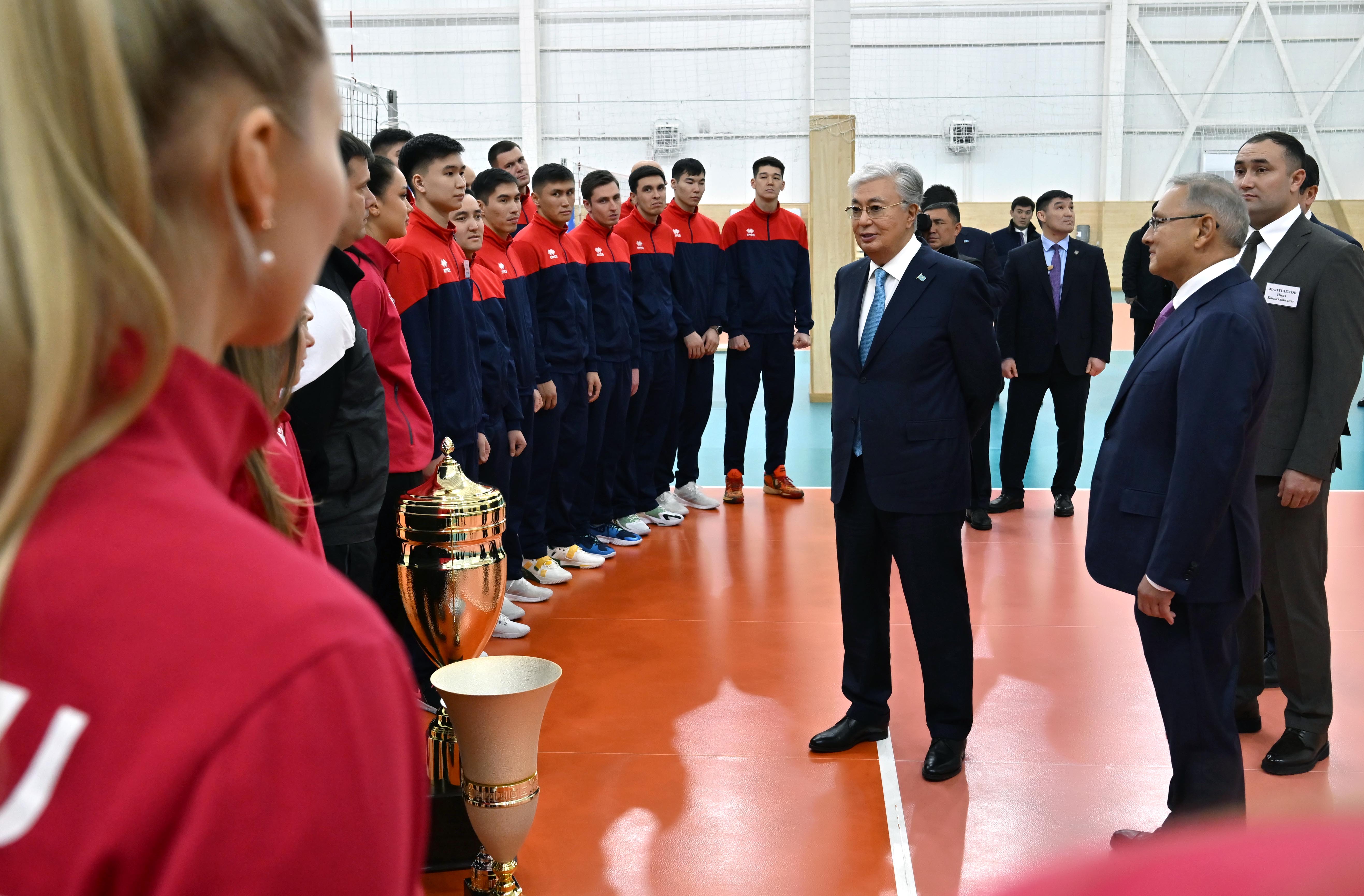 Қасым-Жомарт Тоқаев «Жетісу» волейбол клубының жай-күйімен танысты