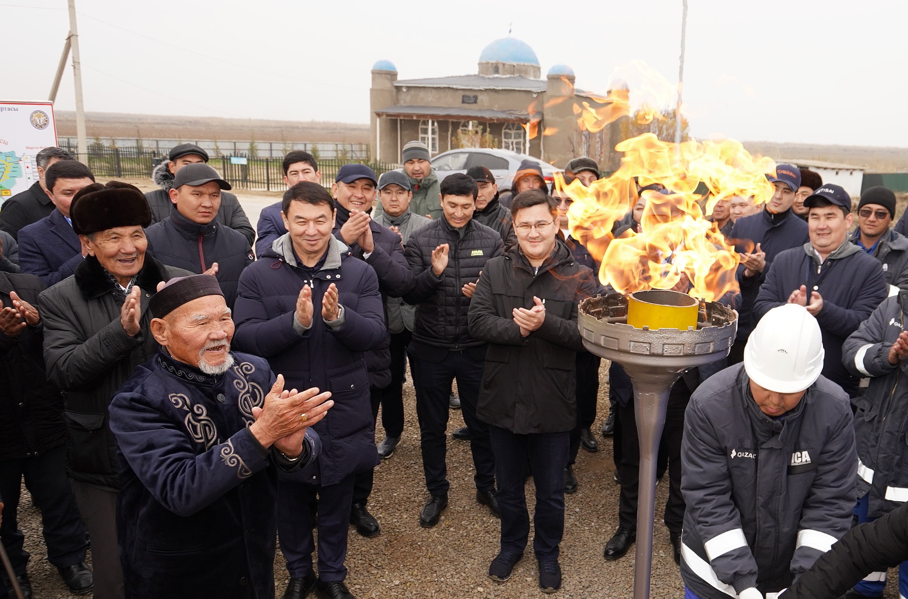 ТҮРКІСТАН: ЖЕТІСАЙДА 10 ЕЛДІ МЕКЕНДІ ГАЗБЕН ҚАМТИТЫН ГАЗ ҚҰБЫРЫ ІСКЕ ҚОСЫЛДЫ