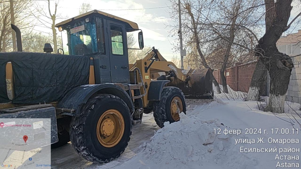 Елордадан бір күнде 37 мың текше метр қар шығарылды