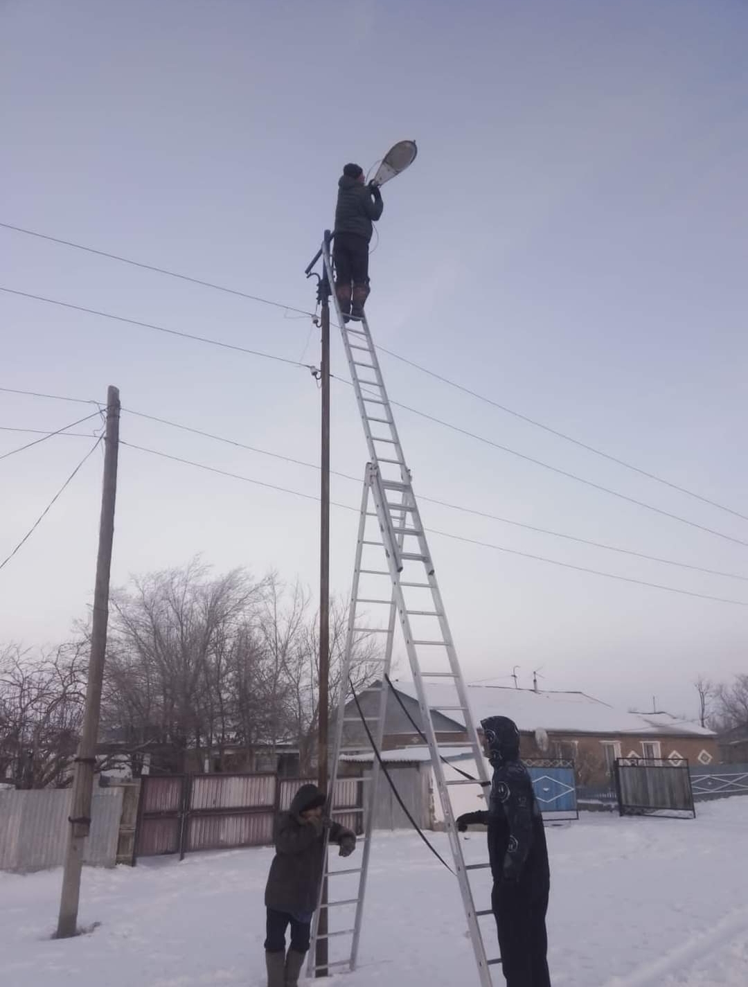 29 января в селе Тугыл были отремонтированы уличные фонари