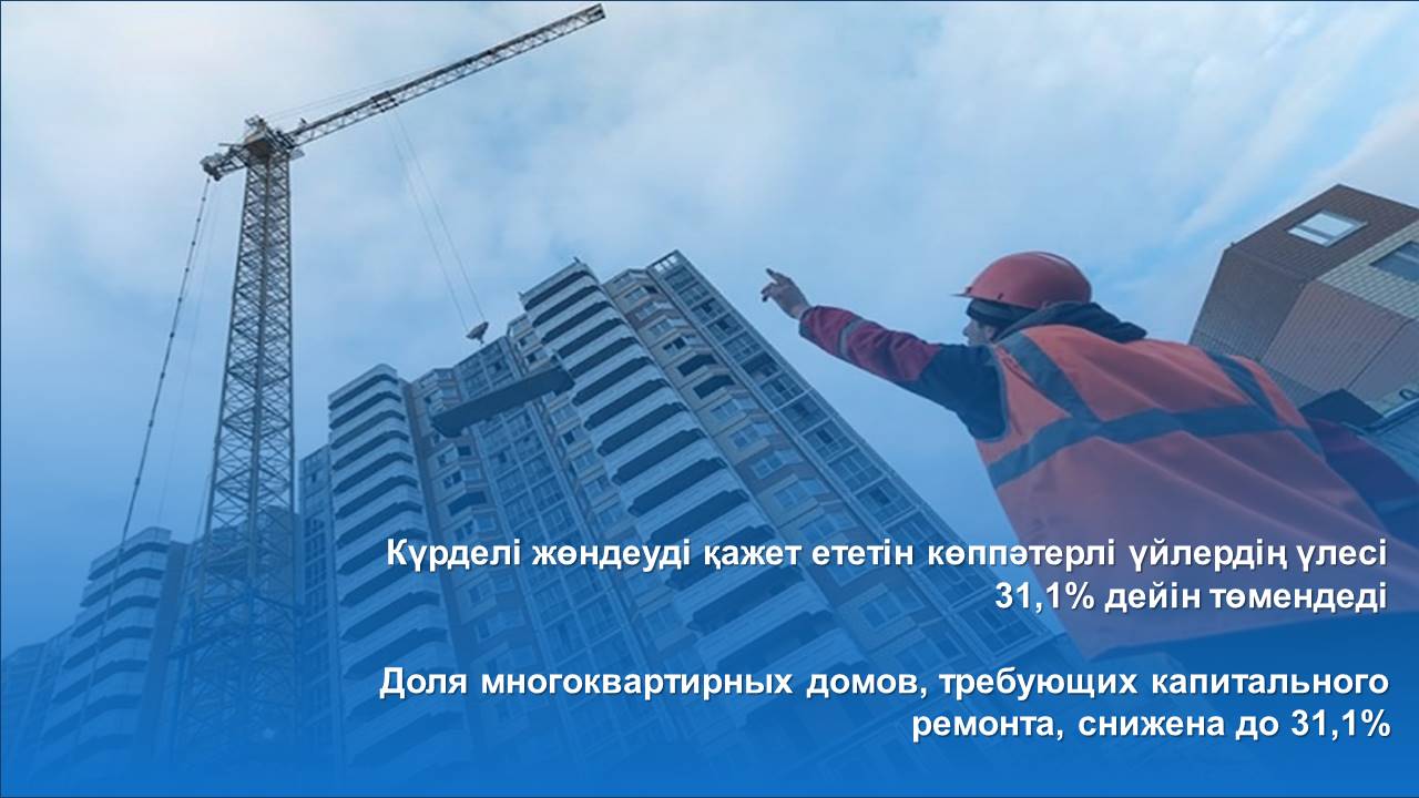Доля многоквартирных домов, требующих капитального ремонта, снижена до 31,1%