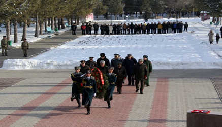 Участие в митинге в парке Победы, посвященном  ко "Дню Защитников Отечества"