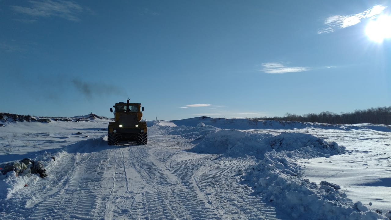Проведены работы по очистке дороги от снега