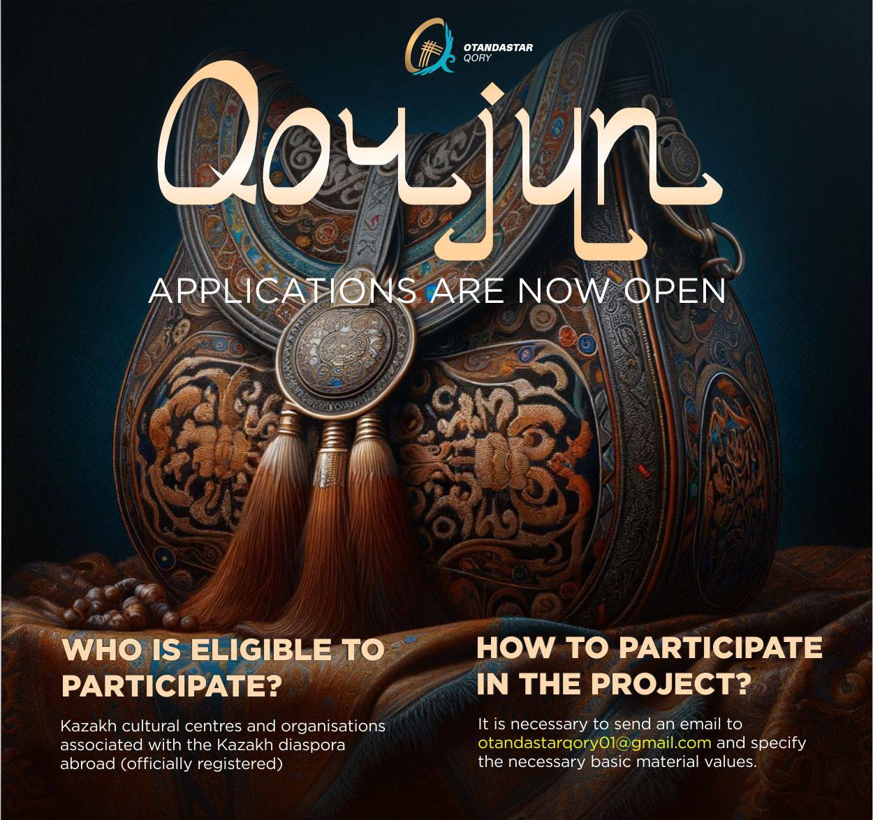 The NJSC "Otandastar Qory" announces the traditional "Qorjyn" project: Application are now open