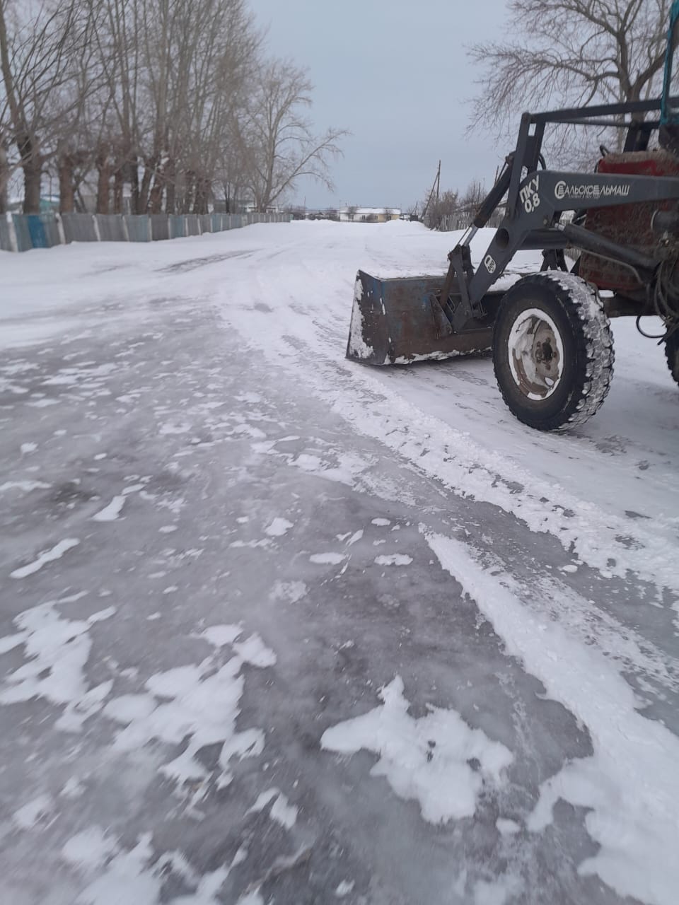 Очистка от снега в сельском округе