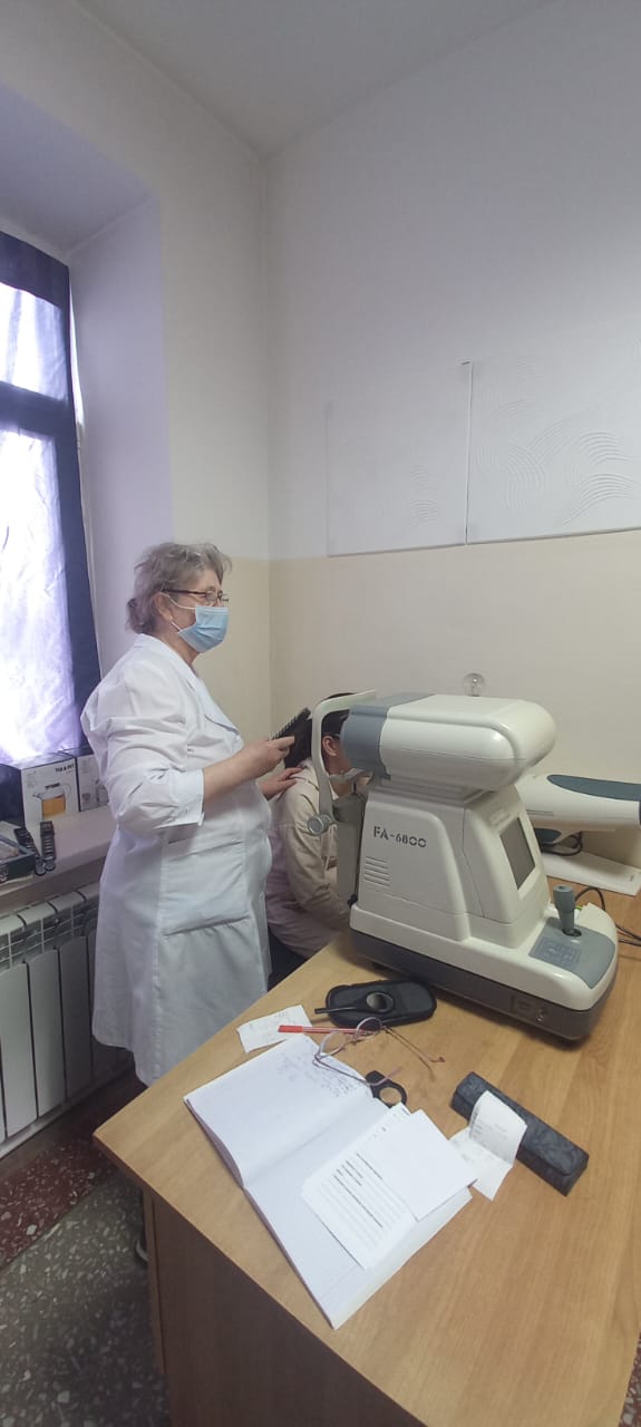 Прием граждан специалистами медицинской оптики в селе Рахымжана Кошкарбаева
