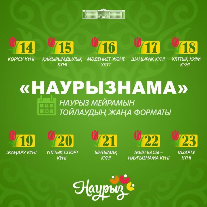 «Наурызнама» - новый формат празднования Наурыз мейрамы в Казахстане