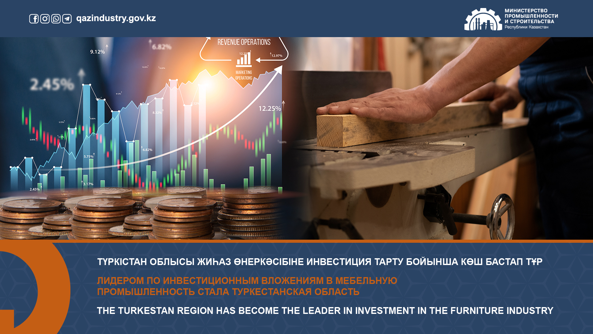 The Turkestan region has become the leader in investment in the furniture industry