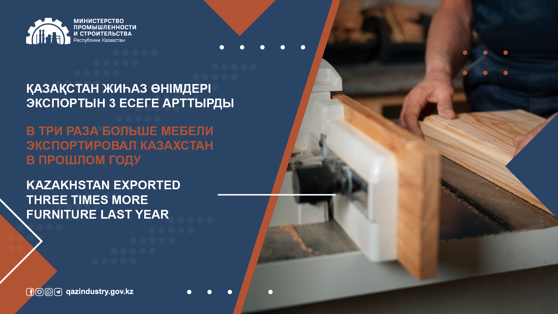 Қазақстан жиһаз өнімдері экспортын 3 есеге арттырды