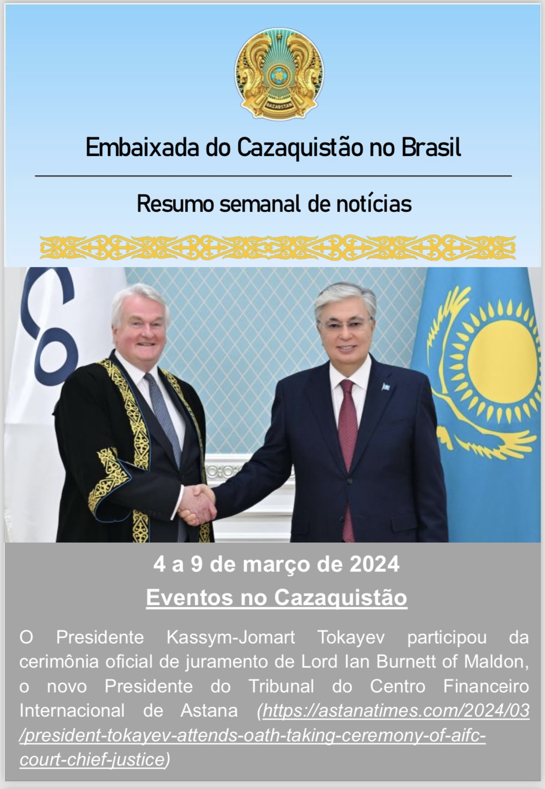 Eventos no Cazaquistão