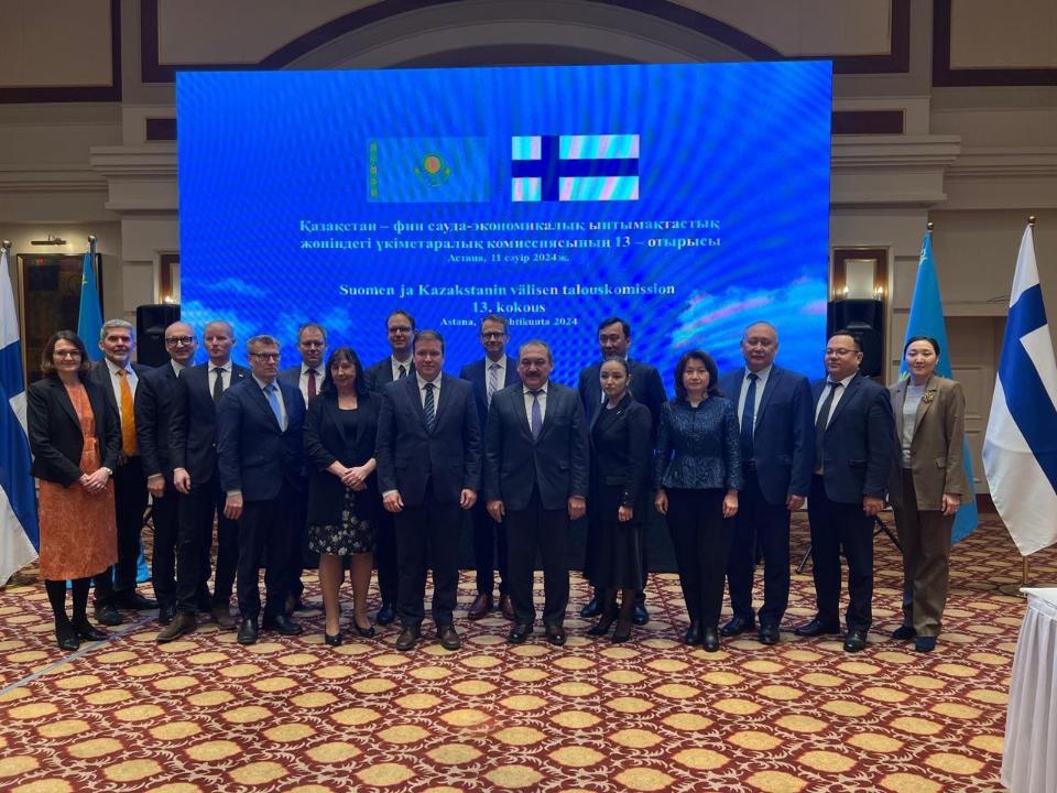 13-ое заседание Казахстанско-финской межправительственной комиссии по торгово-экономическому сотрудничеству