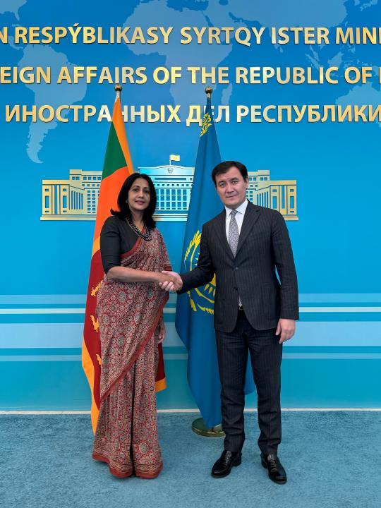 Казахстан и Шри-Ланка намерены укреплять двустороннее сотрудничество