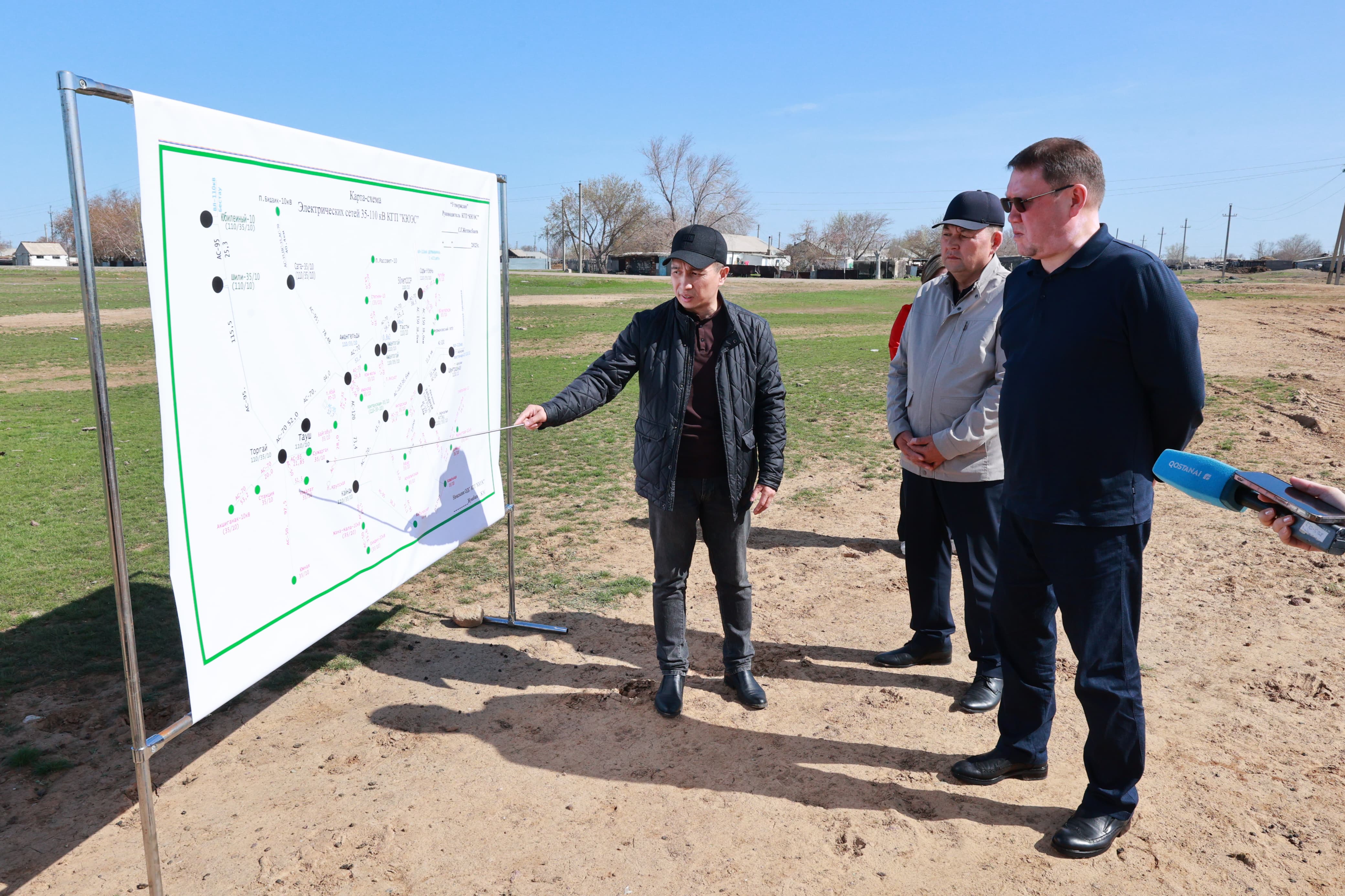 Akim of Kostanay region Kumar Aksakalov got acquainted with the progress of work to eliminate the consequences of floods in the Amangeldinsky and Zhangeldinsky districts.