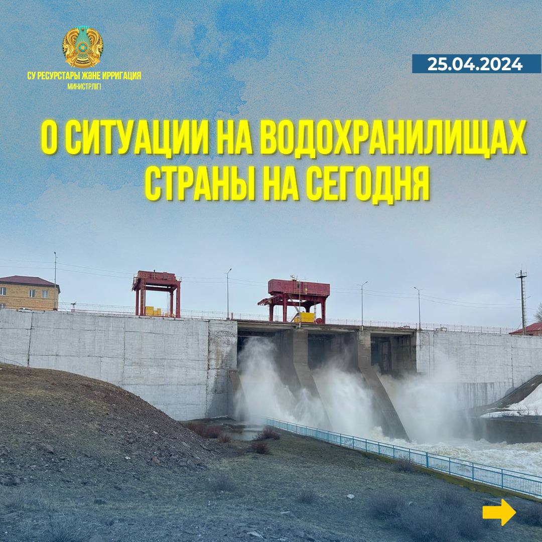 О ситуации на водохранилищах страны на сегодня