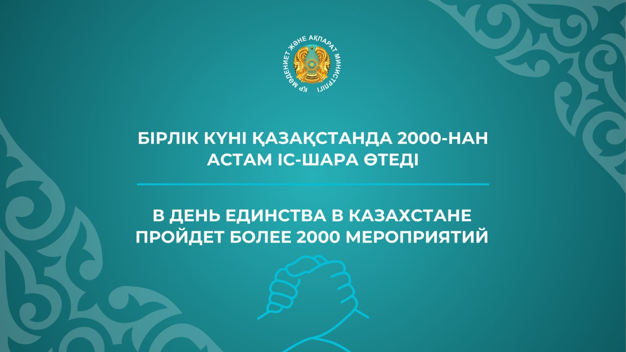 Бірлік күні Қазақстанда 2000-нан астам іс-шара өтеді
