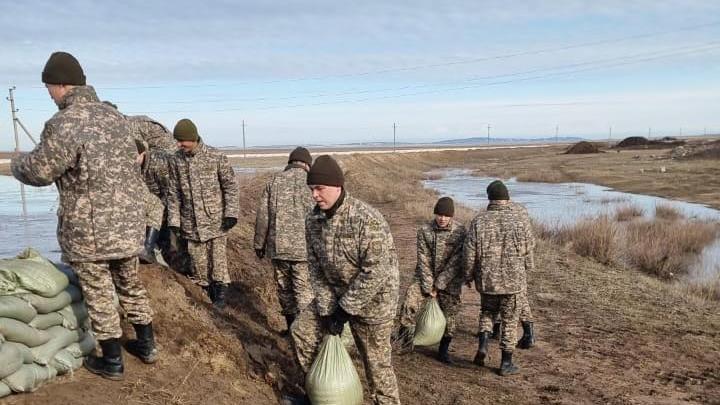 Паводковая обстановка в Карагандинской области на пятое апреля