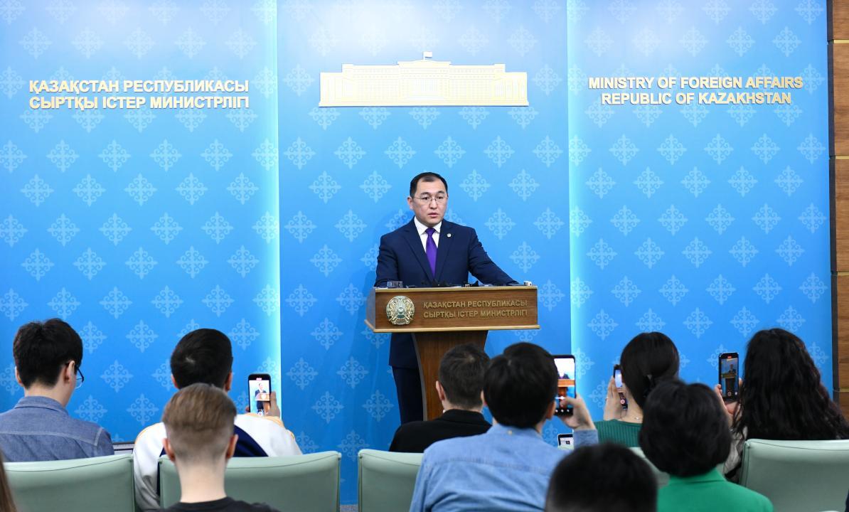 Брифинг официального представителя МИД Казахстана А.С. Смадиярова, Астана, 8 апреля 2024 года