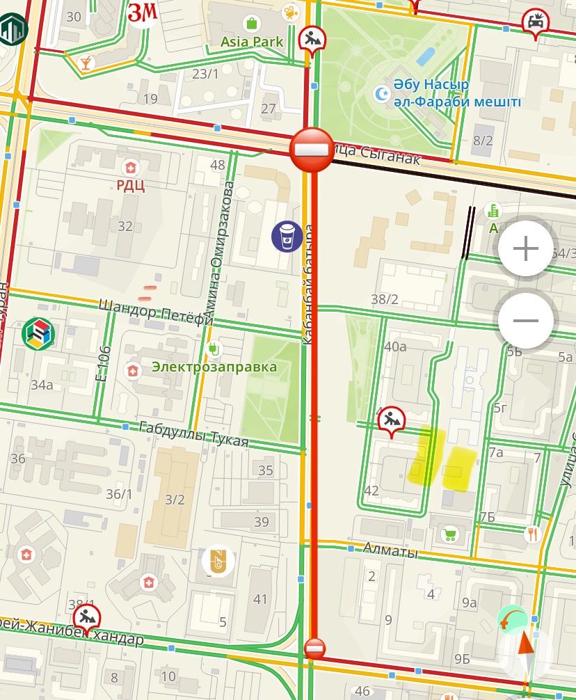 Участок проспекта Кабанбай батыра временно закрыли на ремонт