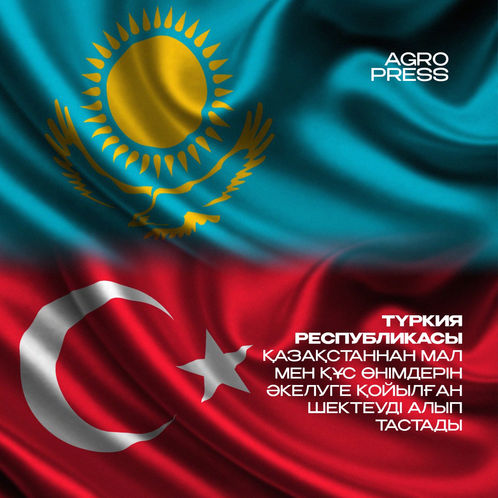 Түркия Республикасы Қазақстаннан мал мен құс өнімдерін әкелуге қойылған шектеуді алып тастады