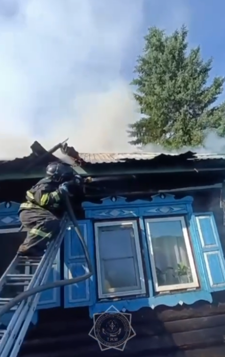 Алтай ауданында өрт сөндірушілер өртті жойды.