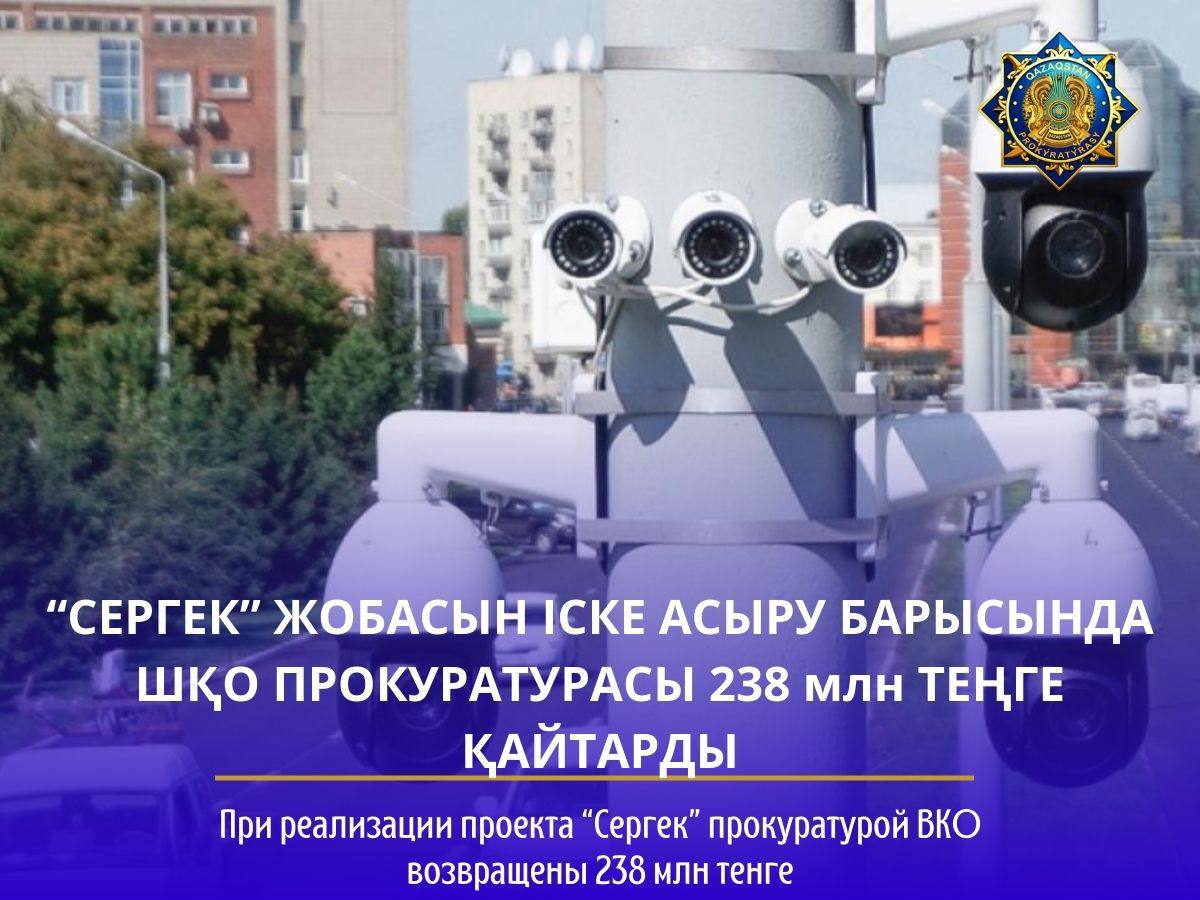 По акту надзора прокуратуры ВКО в доход государства возвращены 238 млн тенге
