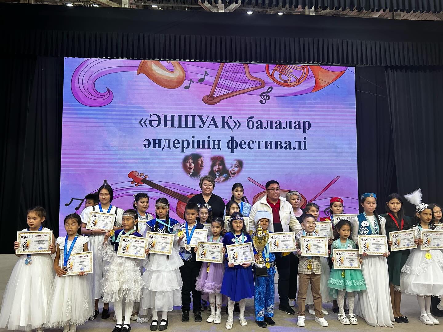 В Целиноградском районе прошел фестиваль детских песен «Әншуақ»