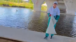 Жасылеловцы очистили русло реки Кокпекты в Бухар-Жырауском районе