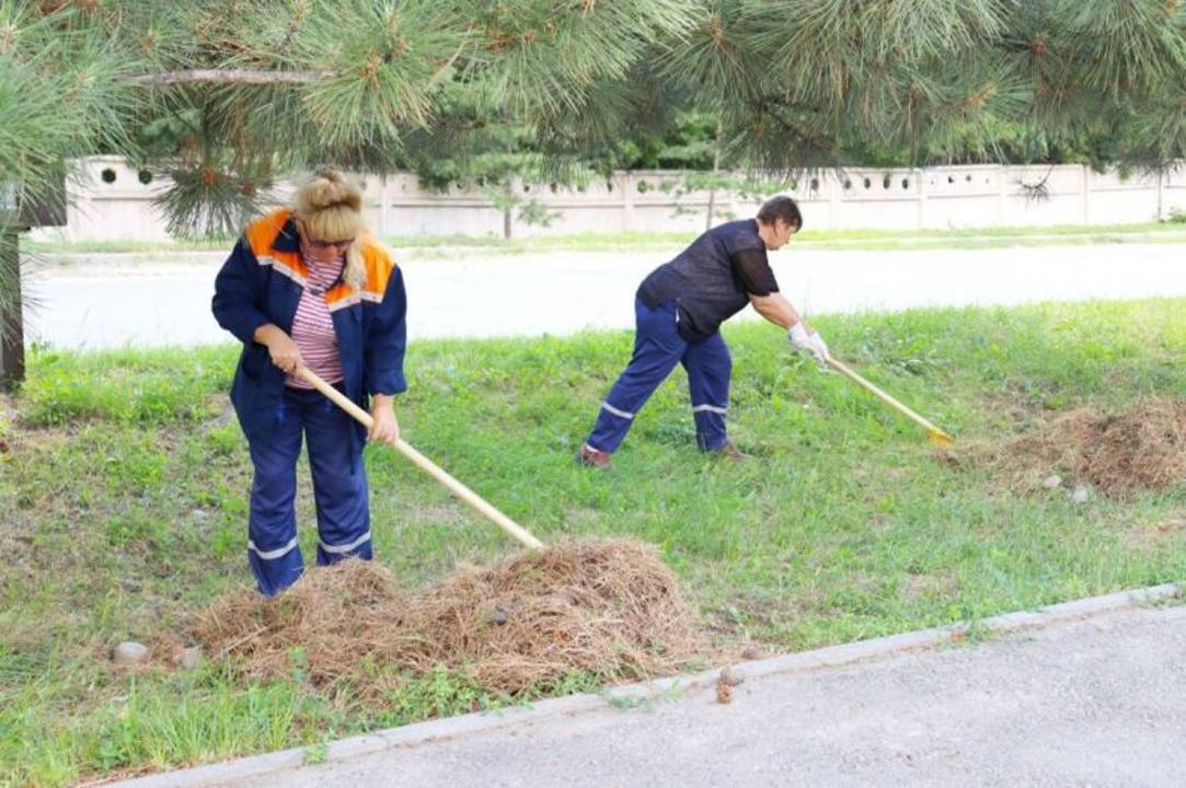 Участницы субботника