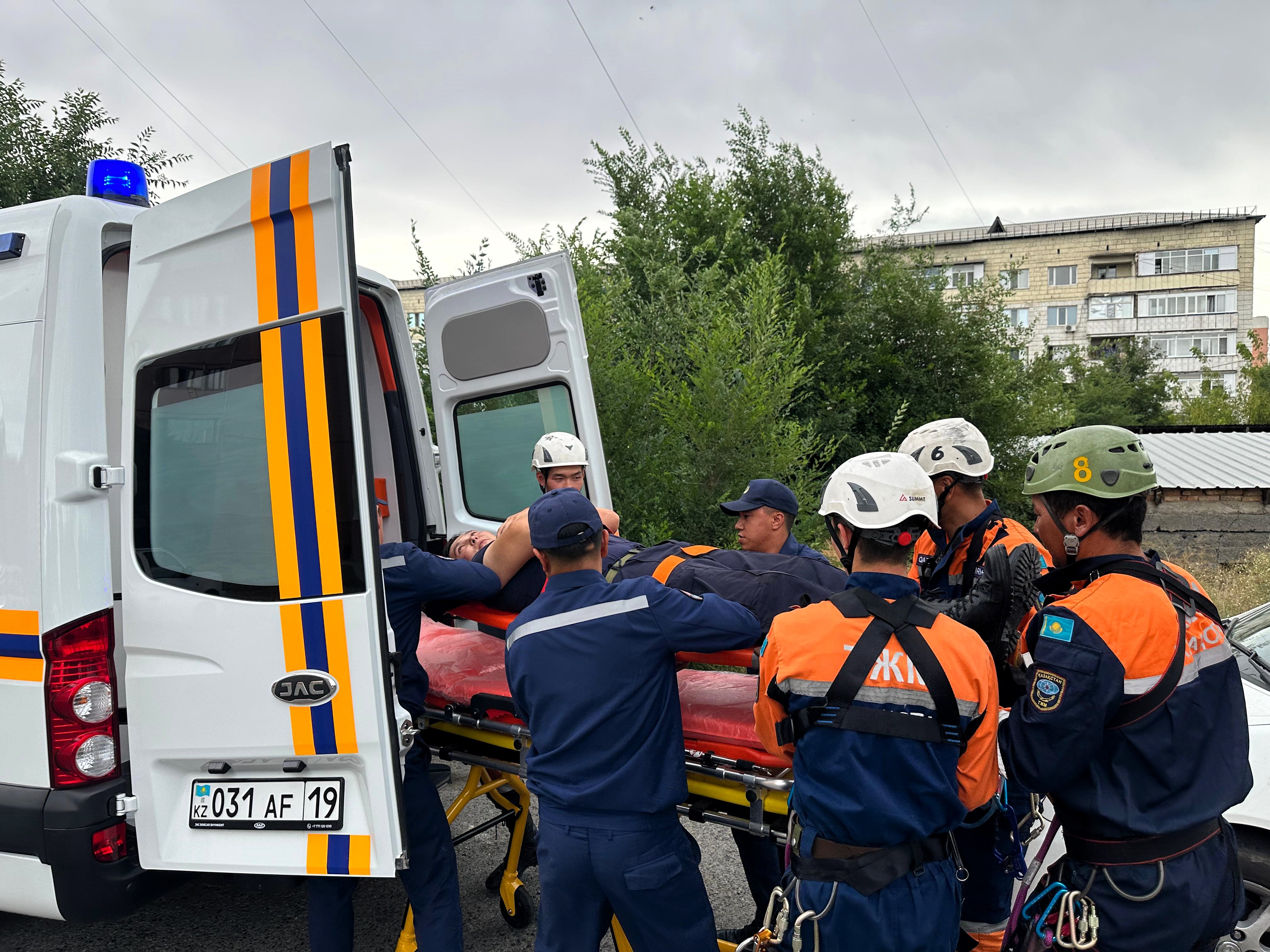 В области Жетісу проведено пожарно-тактическое учение