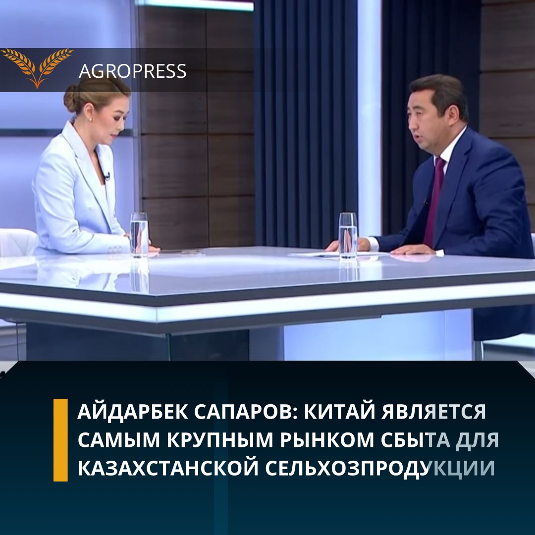Айдарбек Сапаров: Китай является самым крупным рынком сбыта для казахстанской сельхозпродукции