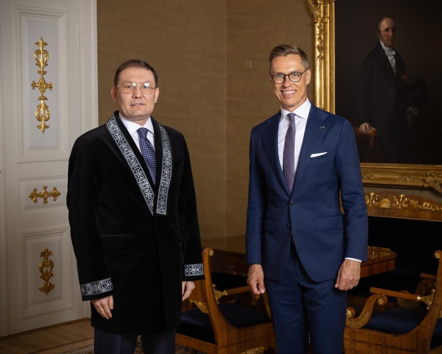 The Ambassador of Kazakhstan Presented Credentials to the President of Finland