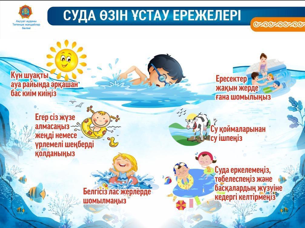 Судағы қауіпсіздік ережелерін сақтаңыздар