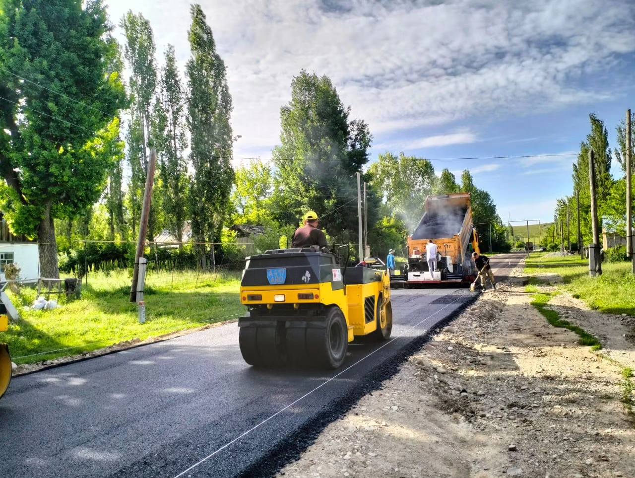 В селе Шакпаката и Т.Дуйсебайулы  завершились работы по среднему  ремонту внутрипоселковых автомобильных дорог