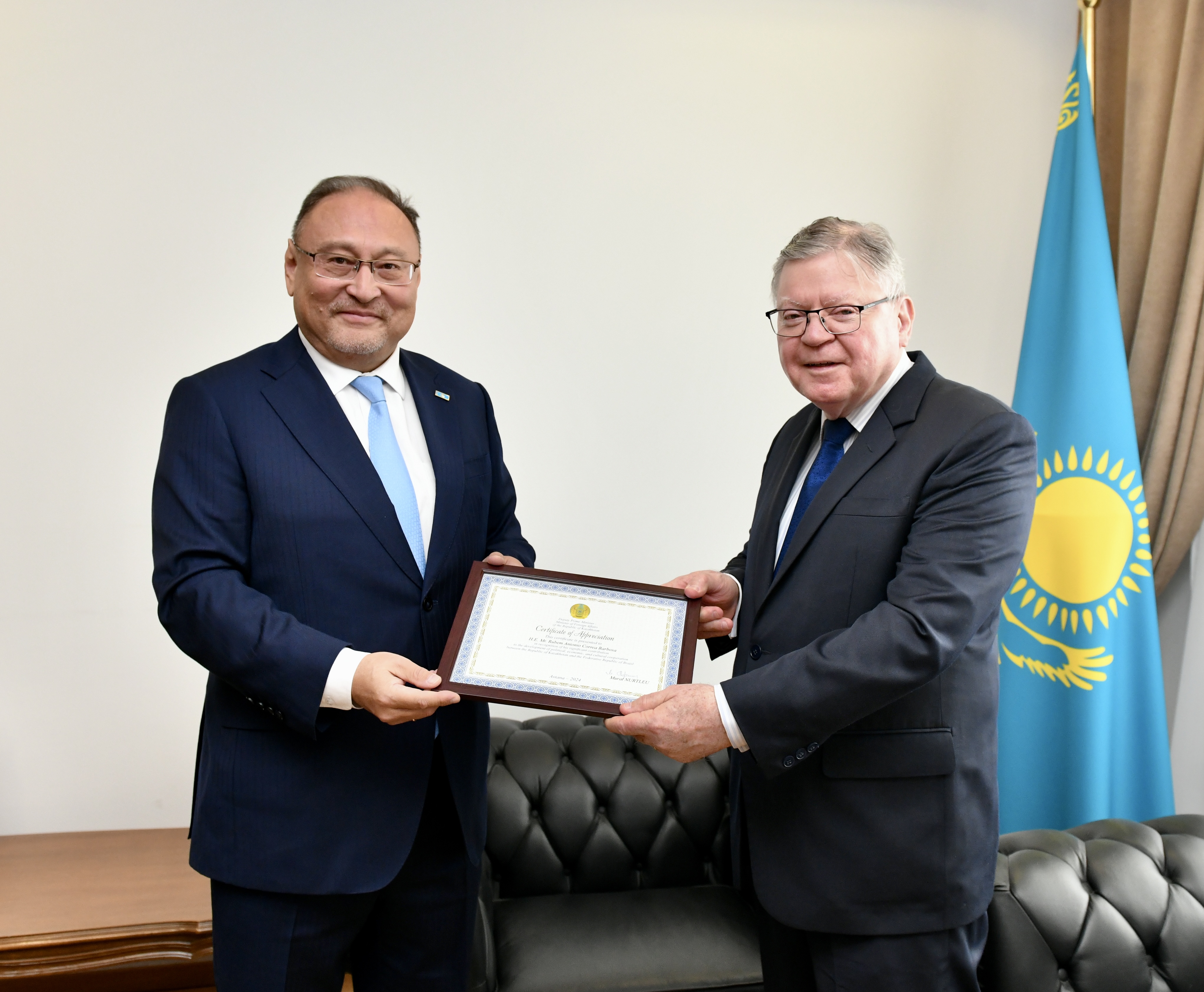 The Brazilian Ambassador was Received at the Kazakh Foreign Ministry on the Occasion of the Completion of His Diplomatic Mission