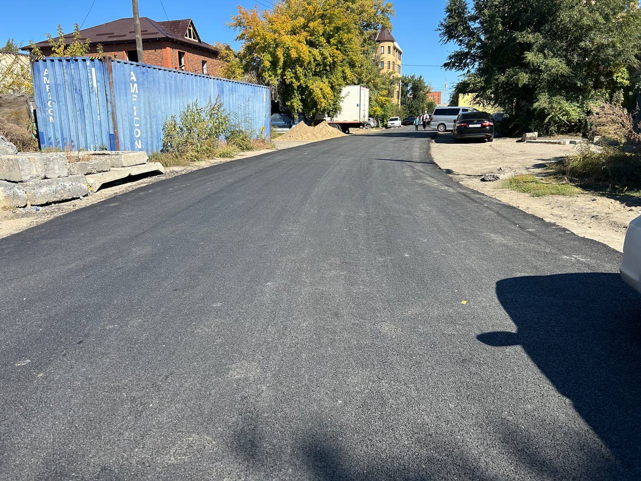 Активное проведение дорожных ремонтных работ в Семее