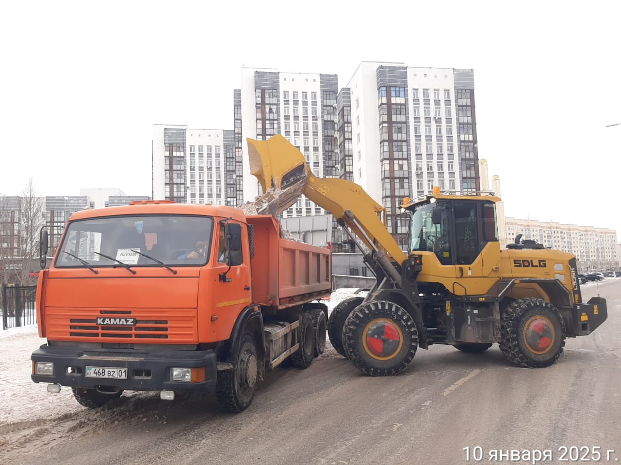Свыше 3600 грузовиков снега было вывезено из Астаны за ночь