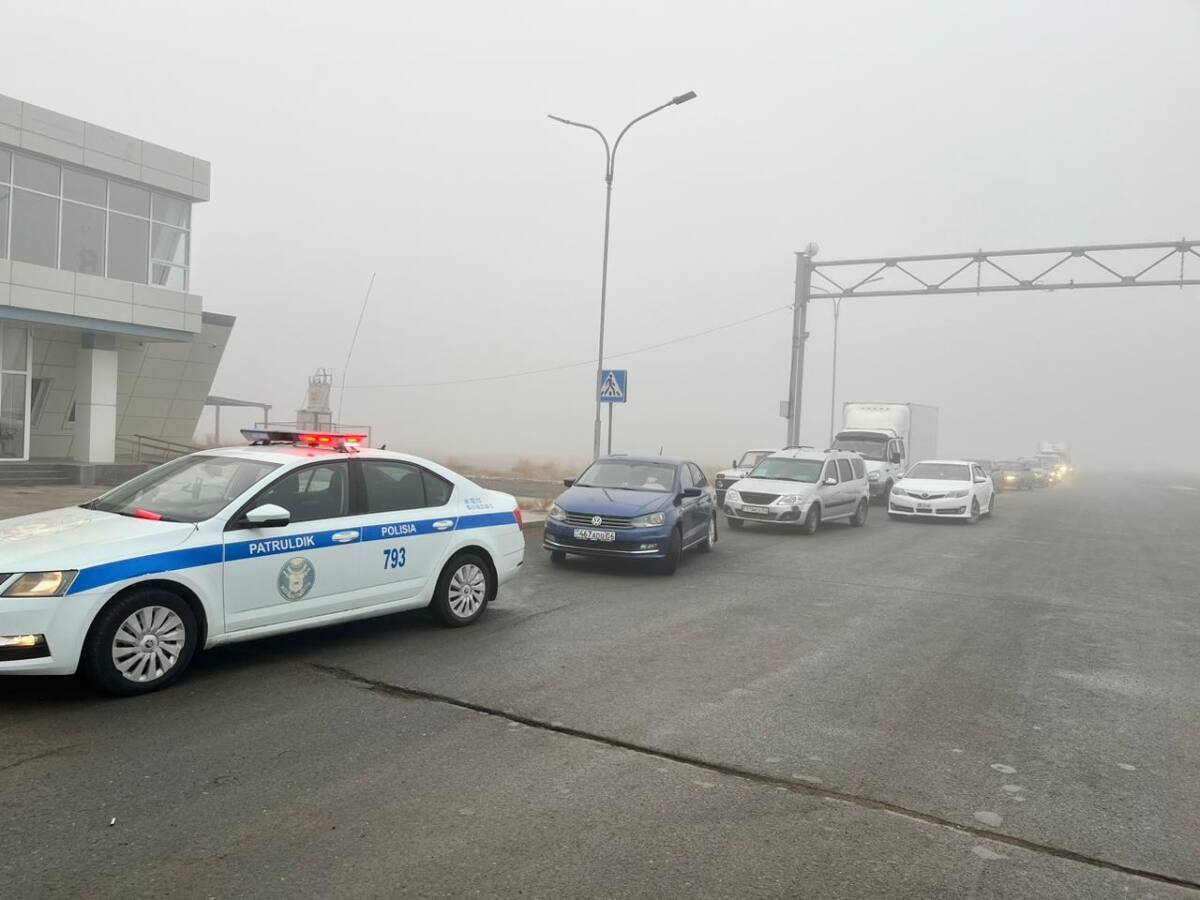 Қолайсыз ауа райында полицейлер дрон арқылы жол қауіпсіздігін бақылауда