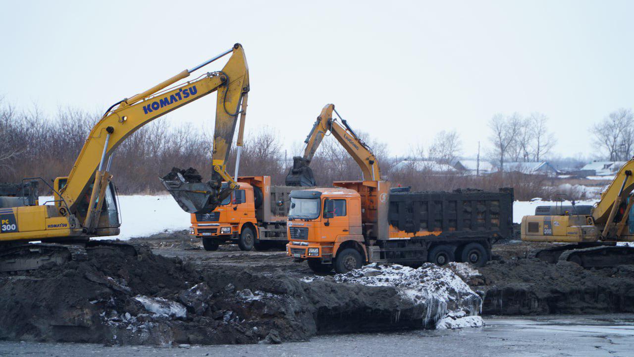 Ақмола облысында Чаглинка өзенінің арнасы тереңдетіліп жатыр