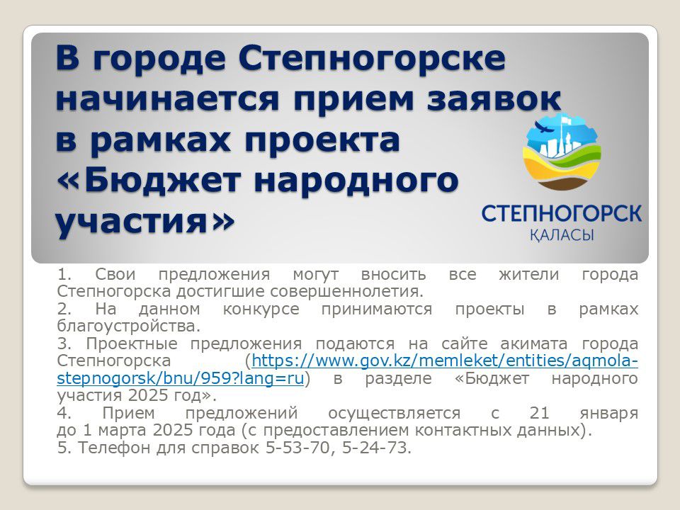 Начинается прием заявок в рамках проекта «Бюджет народного участия»  на 2025 год