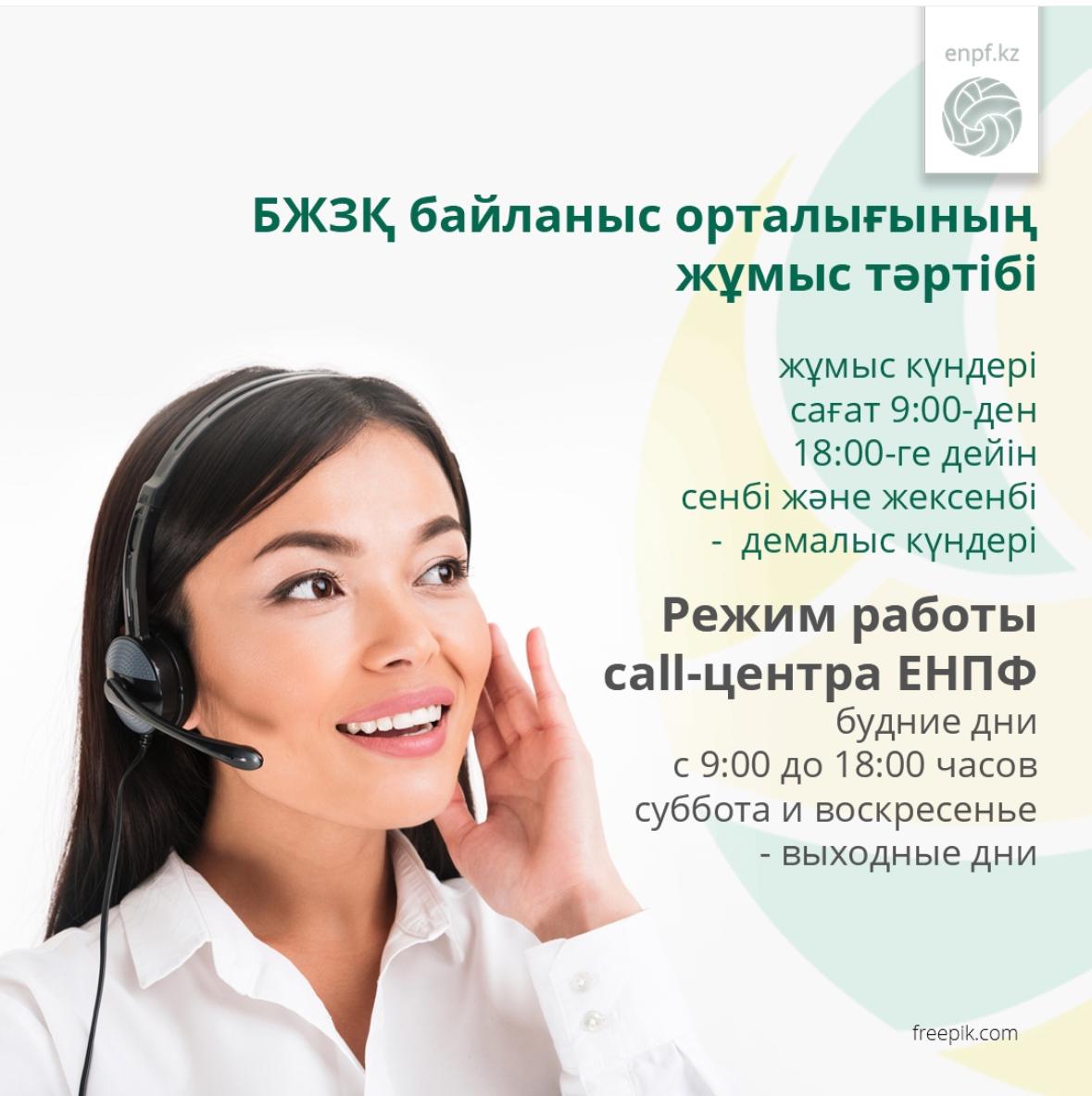 БЖЗҚ байланыс орталығының жұмыс тәртібі